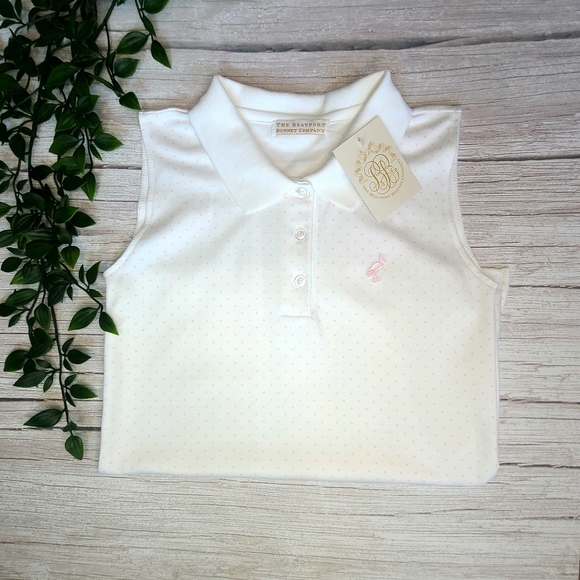 TBBC, Page's Playful Polo, Pink Micro Dot, Size 10, NWT - Picture 2 of 2